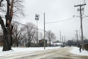 current communications tower from 10 1/2 St