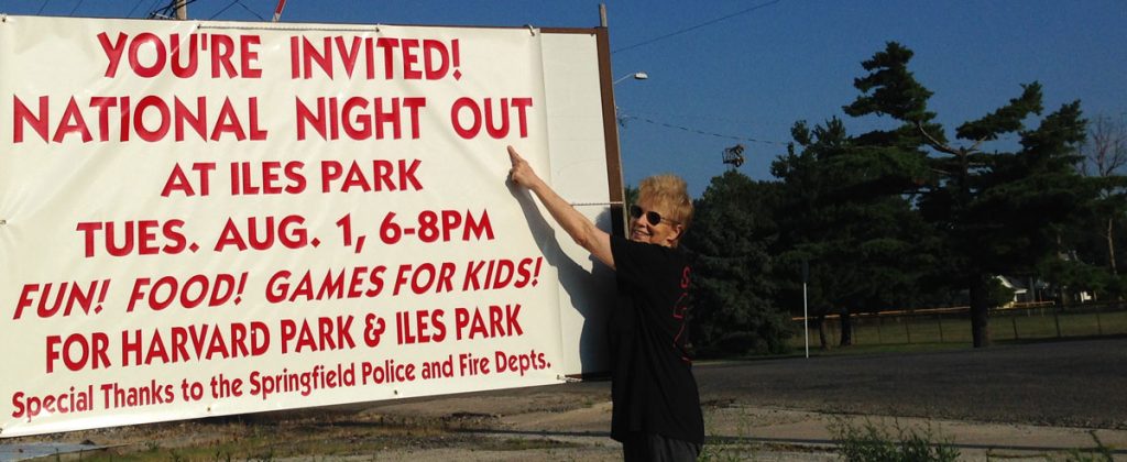 National Night Out August 1, 2017 - Polly Poskin, President Harvard Park Neighborhood Association