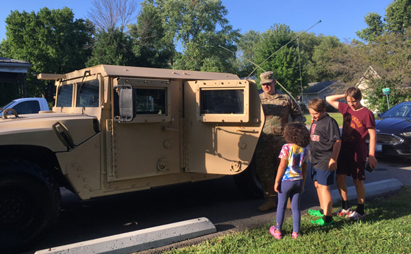 National Night Out 2022 IL National Guard humvee