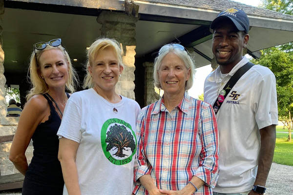 Alderwoman Kristin DiCenso, Iles Park Neighborhood President Michelle Coffin, Harvard Park Neighborhood President Polly Poskin, Alderman Shawn Gregory
