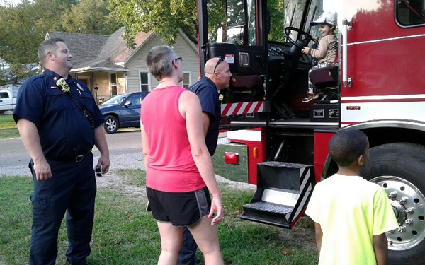 Harvard Park & Iles Park National Night Out 2017 - firetruck!